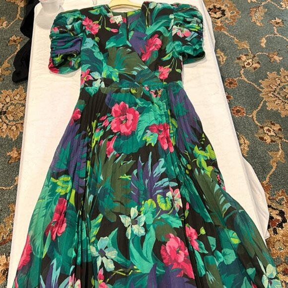 Vintage Opening Night Floral Dress Size 9/10 Excellent Condition Tulle Skirt - Picture 6 of 9
